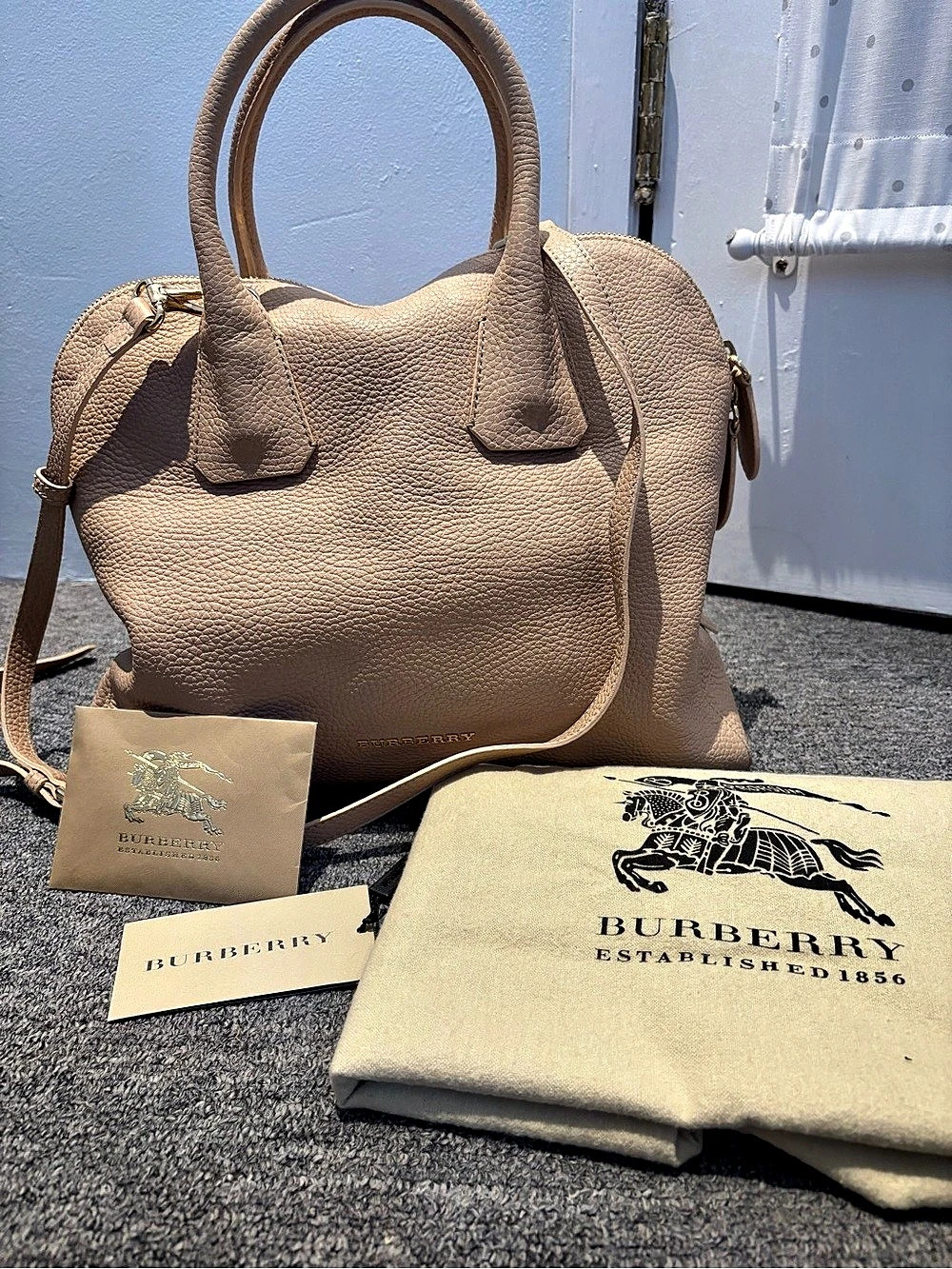 Burberry London Greenwood Bowling Bag in Light Nude